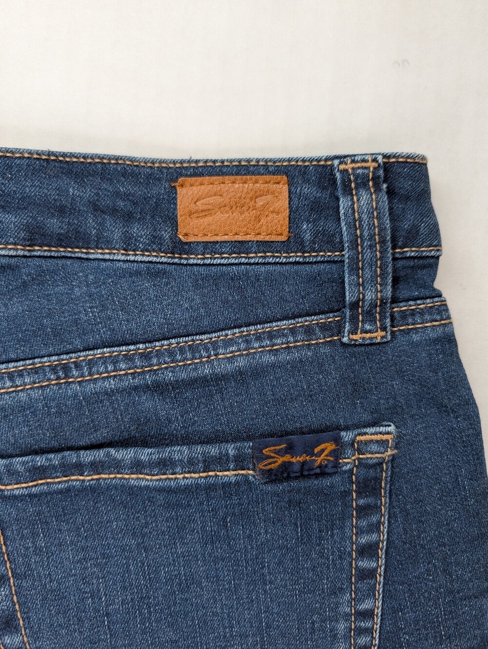 Seven7 The Weekend Short Frayed Hem Denim Jean Shorts 6 Curious Indigo Wash - Picture 10 of 13